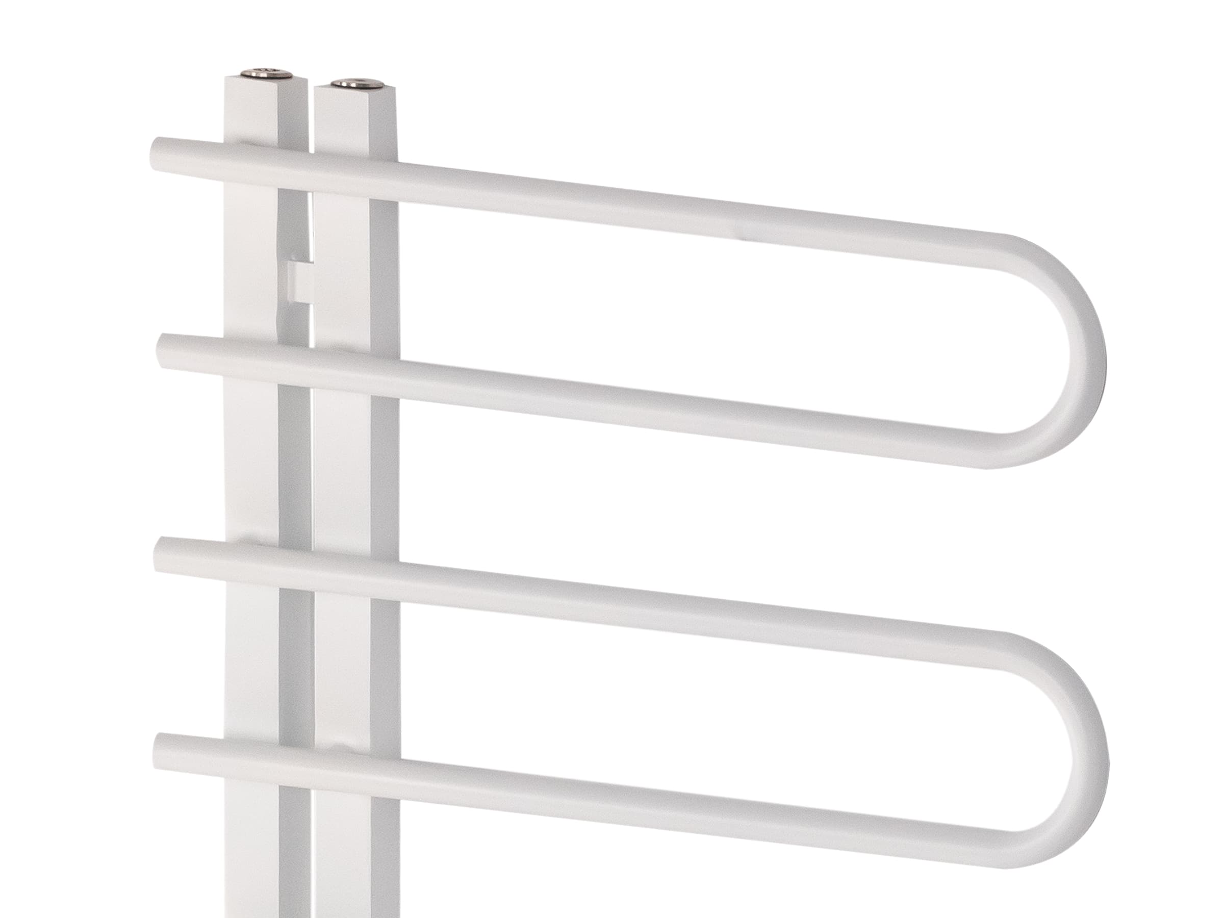 Uscător de prosoape decorativ LOJIMAX, colecția CORTE Lățime 400 mm. Înălțime 500 mm. alb mat