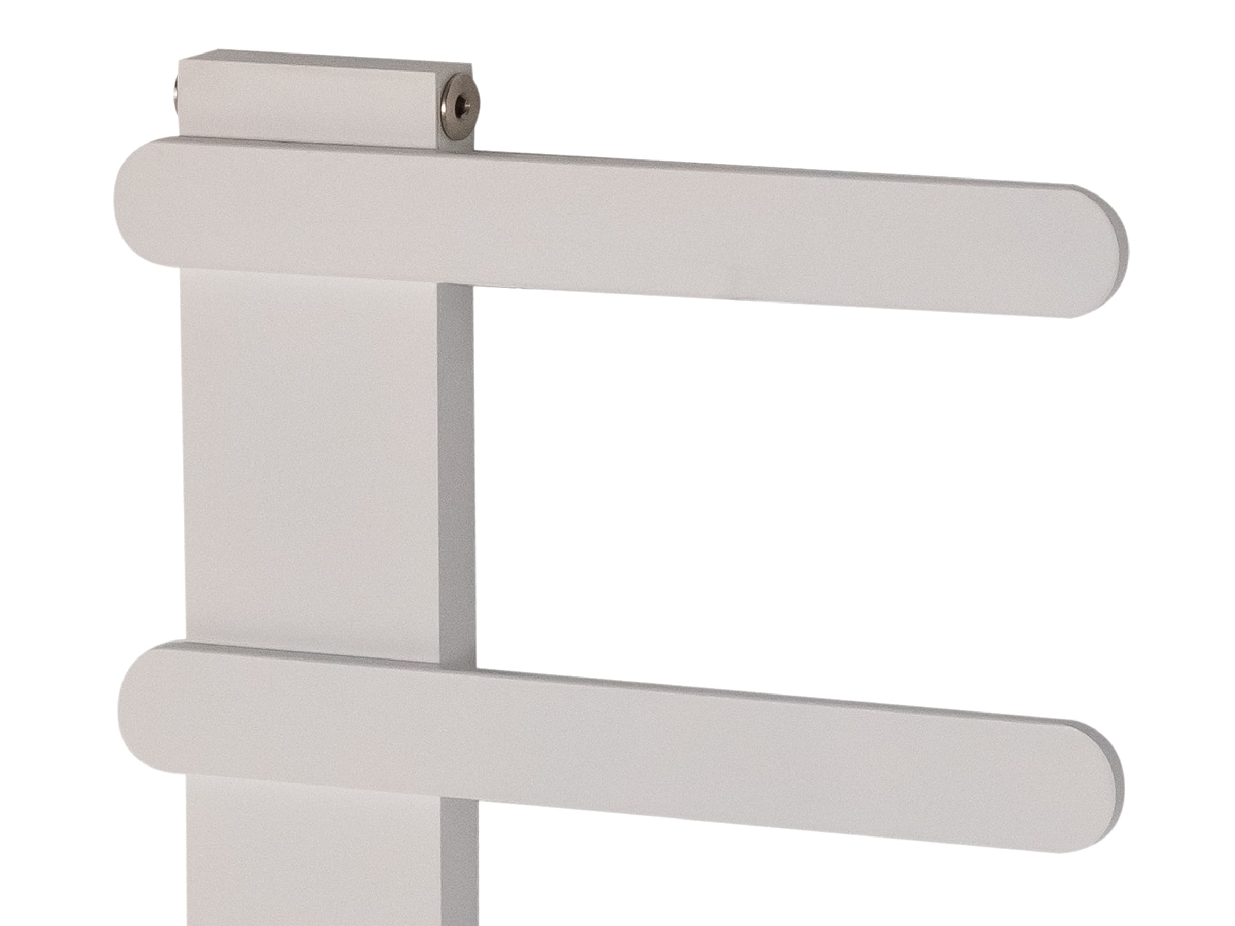 Uscător de prosoape decorativ LOJIMAX, colecția NUMMO STYLE Lățime 340 mm. Înălțime 450 mm. alb mat