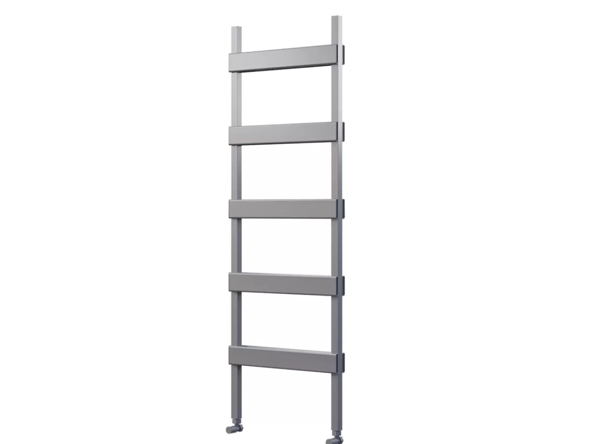 Uscător de prosoape decorativ LOJIMAX, colecția FERRINA DOUBLE LINE Lățime 600 mm. Înălțime 1180 mm. alb mat