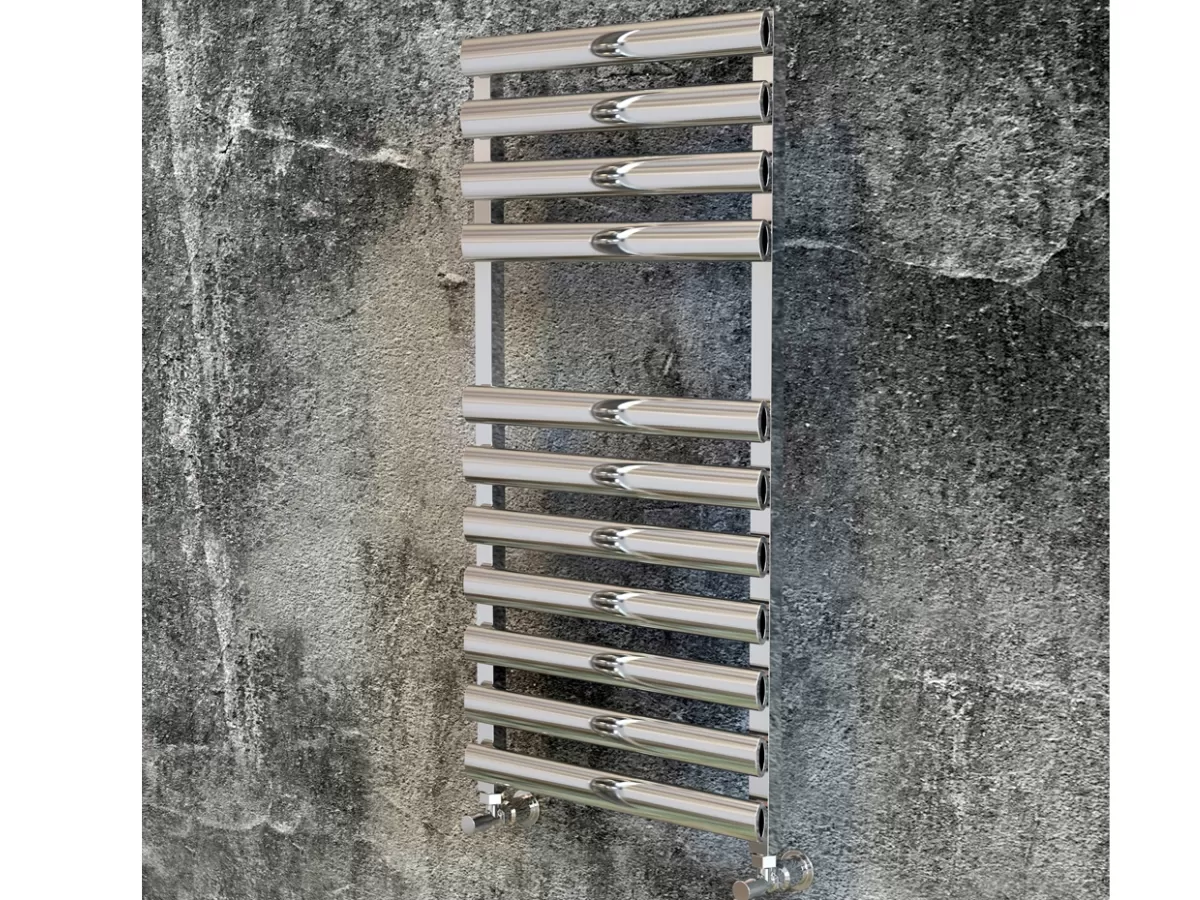 Uscător de prosoape decorativ LOJIMAX, colecția TALIA PLUS Lățime 400 mm. Înălțime 1200 mm. alb mat