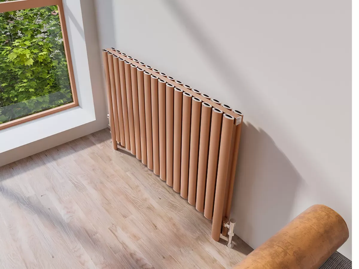 ALUMINUM HORIZONTAL RADIATOR BELLA DOUBLE HRZ inaltimea 1200 mm. latimea 404 mm. negru mat