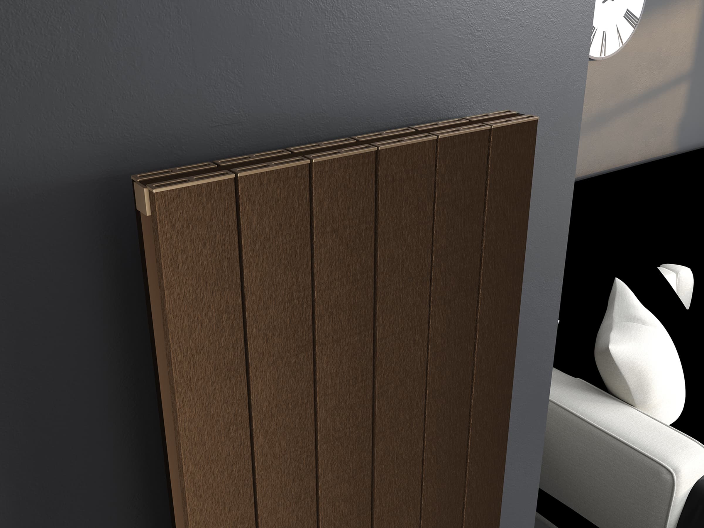 Calorifer decorativ LOJIMAX, colectia  KALSEDON DOUBLE высота 300 mm. ширина 280 mm. BRONZE SATINE