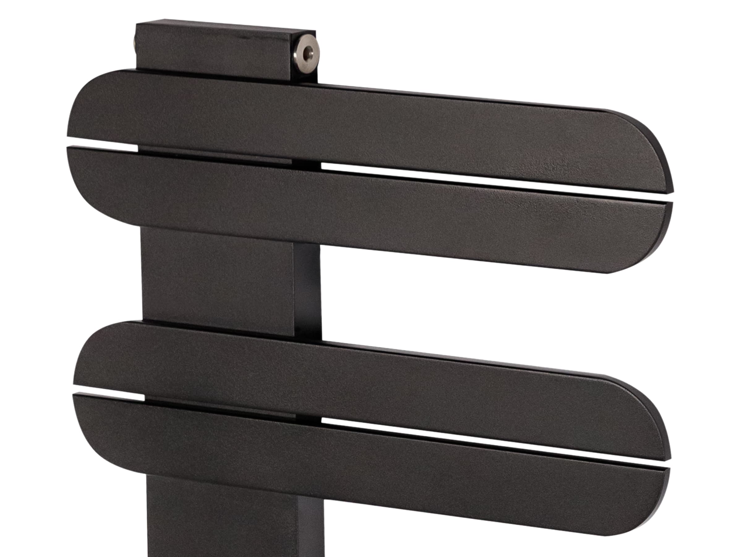 Uscător de prosoape decorativ LOJIMAX, colecția LINEA Lățime 195 mm. Înălțime 400 mm. negru mat