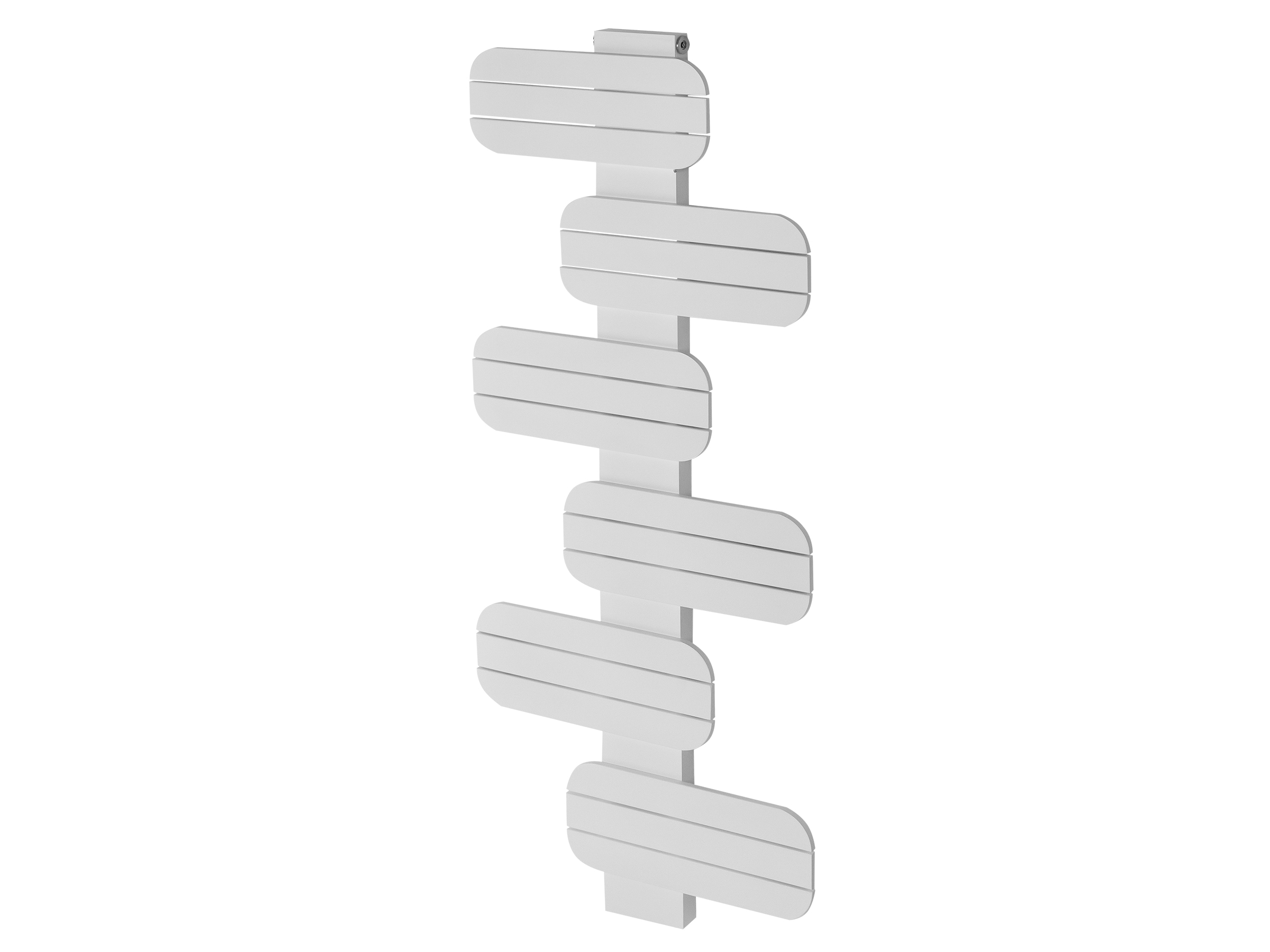 Uscător de prosoape decorativ LOJIMAX, colecția BAMITO Lățime 246 mm. Înălțime 400 mm. alb mat